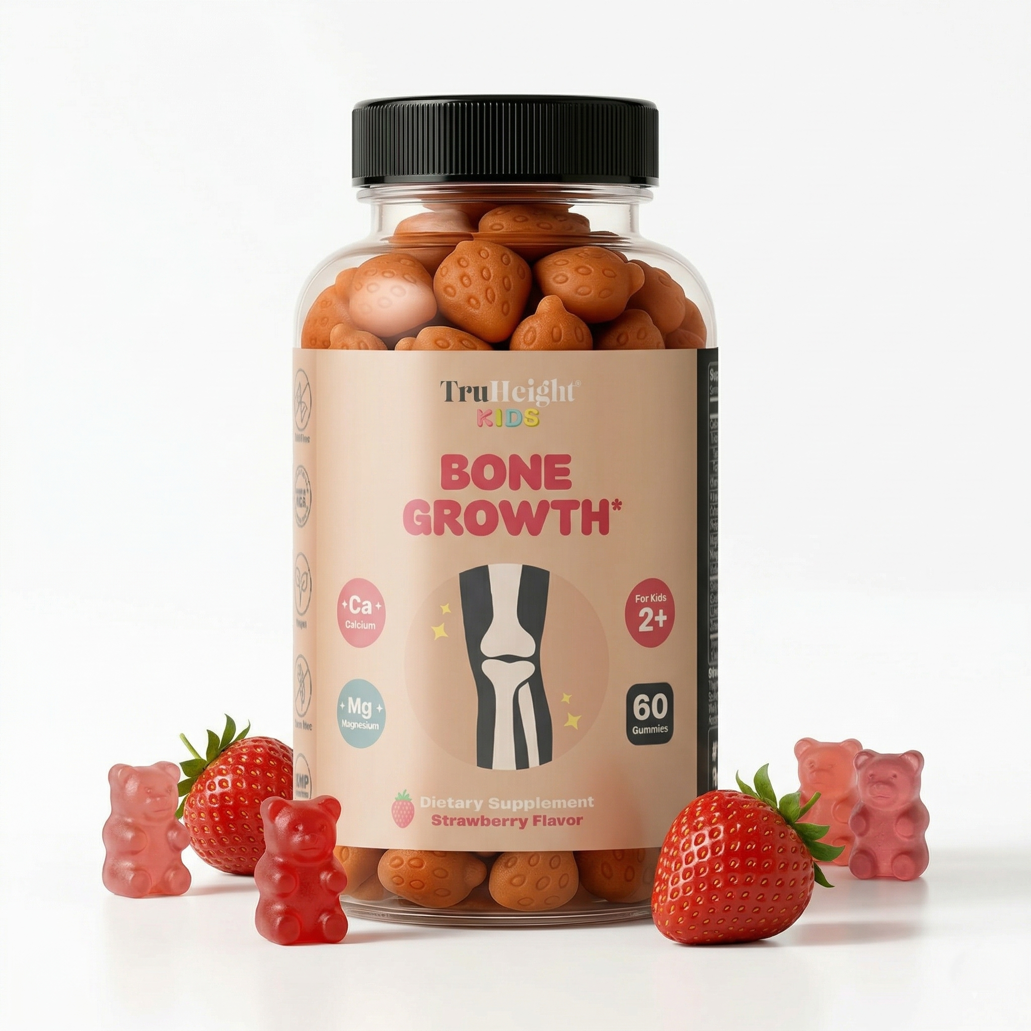 TruHeight Kids Bone Growth Gummies Strawberry 60 กัมมี่ อายุ 2+